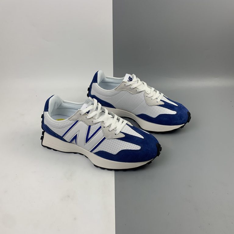 New Balance 327 Perforated Pack White Blue For Sale – The Sole Line