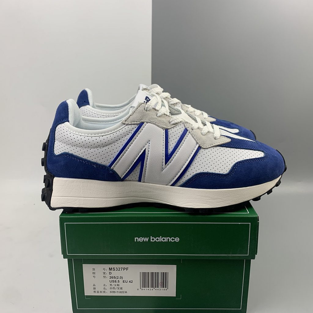 New Balance 327 Perforated Pack White Blue For Sale – The Sole Line