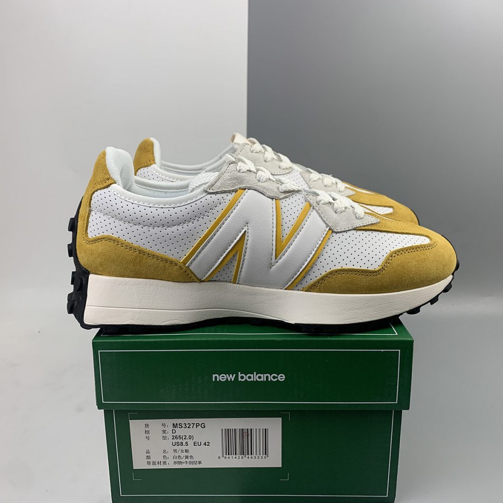 New Balance 327 Perforated Pack Yellow White For Sale – The Sole Line