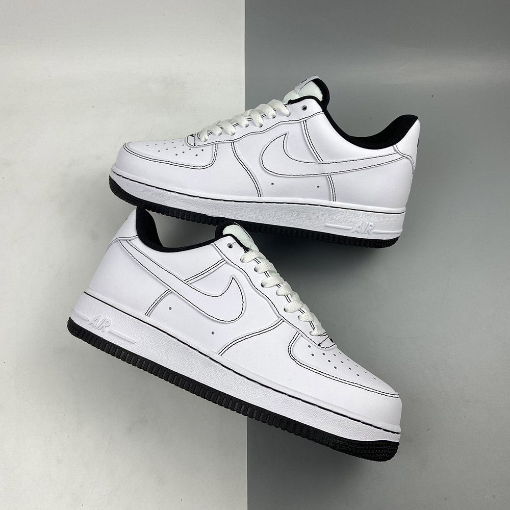 Nike Air Force 1 White Black Stitch For Sale – The Sole Line