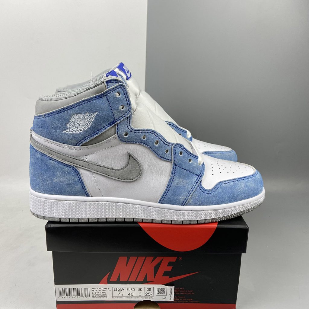 Air Jordan 1 High OG Hyper Royal/Light Smoke Grey-White For Sale – The ...