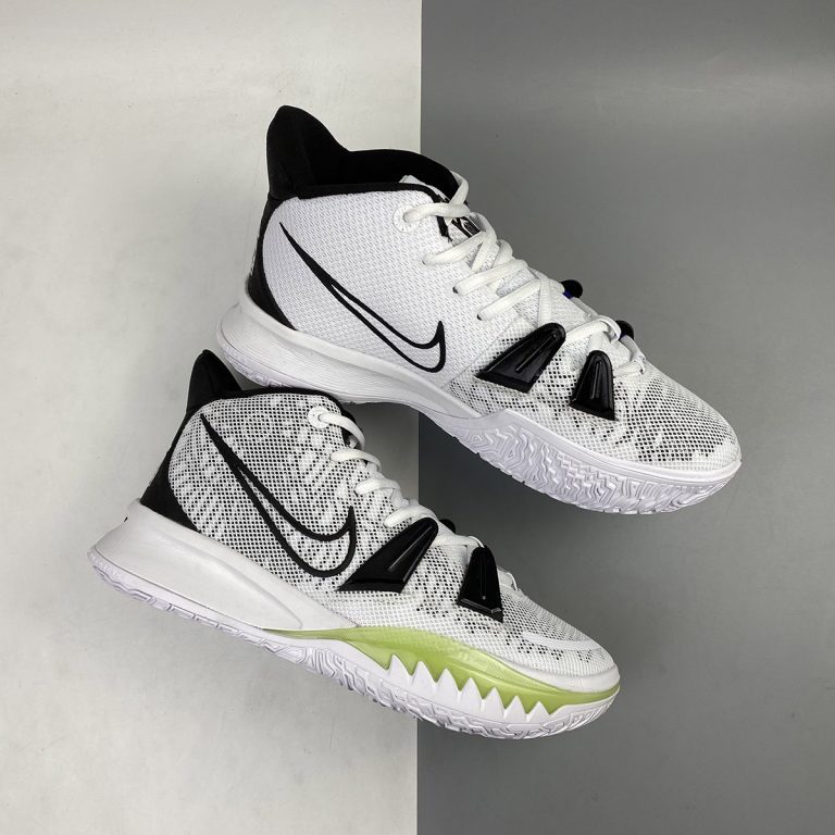 kyrie shoes black and white