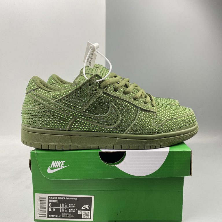 sage green and white dunks