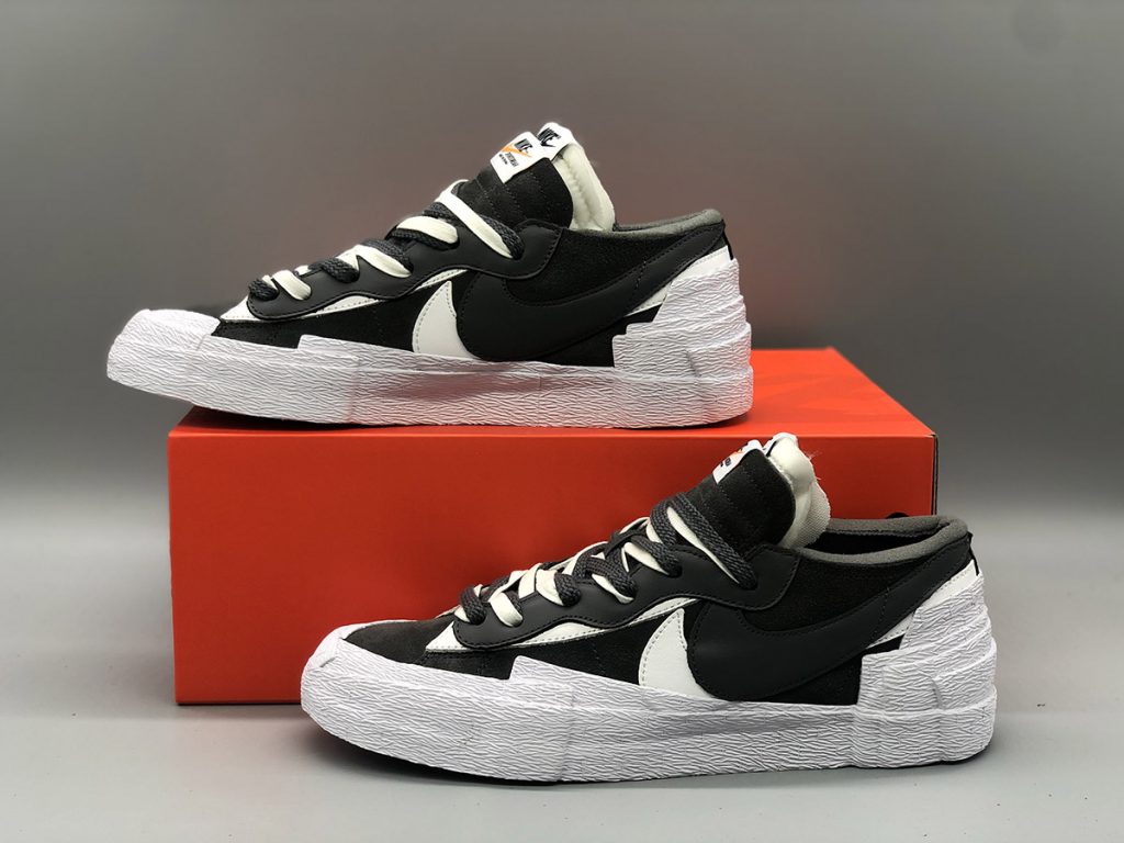 sacai x nike blazer low white