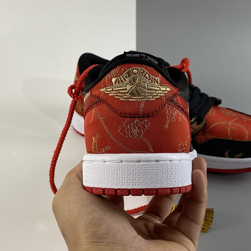 Air Jordan 1 Low OG “CNY” Black/University Red-Metallic Gold-White For ...