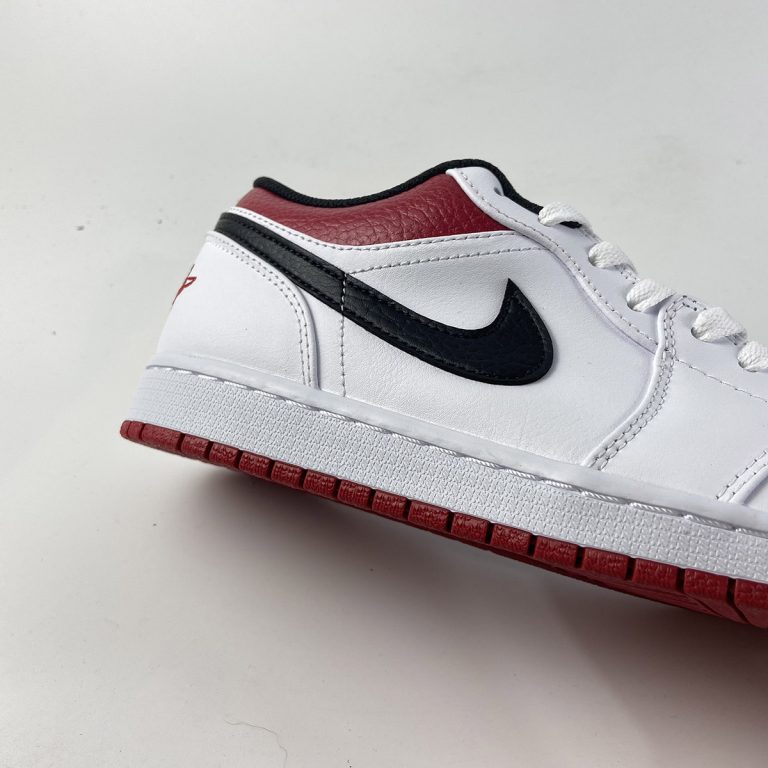 Air Jordan 1 Low White University Red Black For Sale – The Sole Line