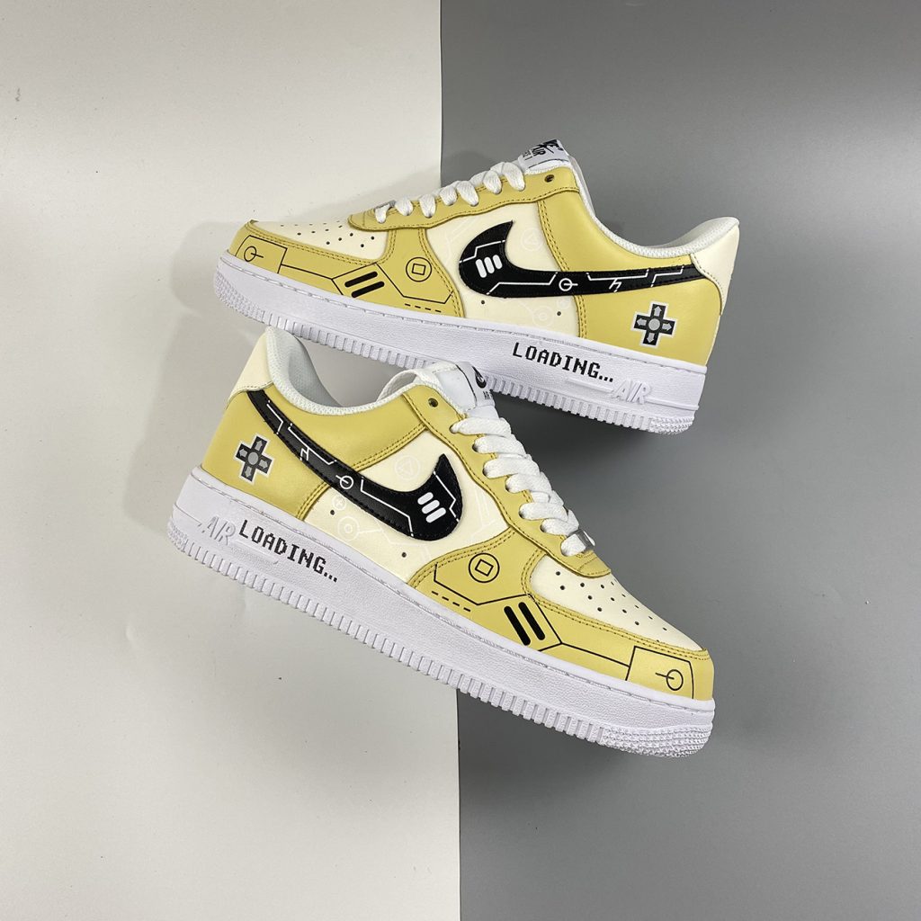 nike air force 1 yellow and white