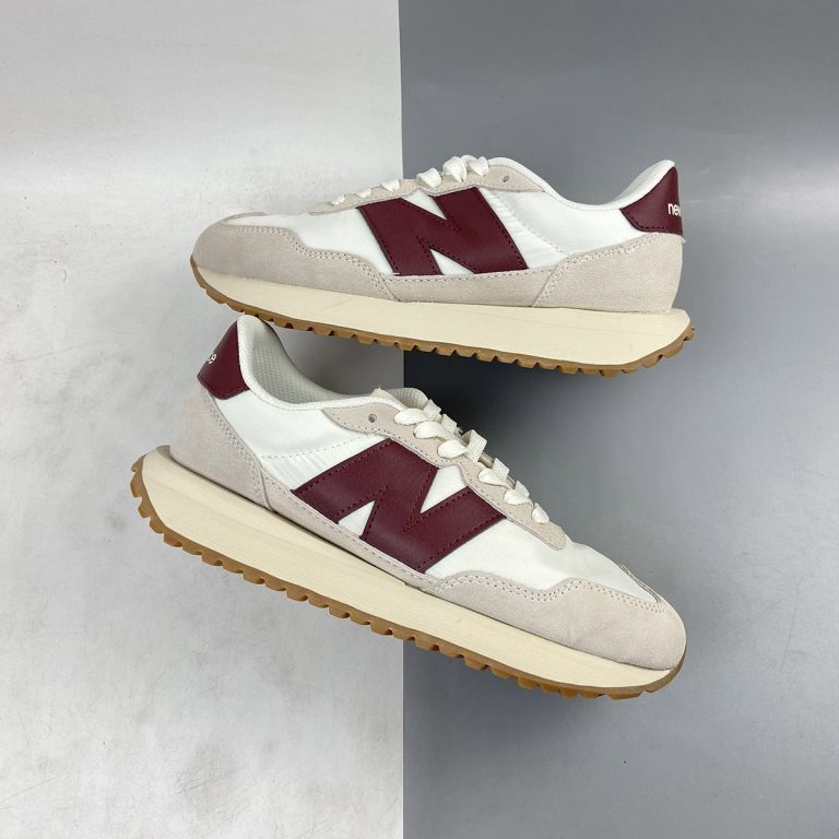 burgundy and white new balance