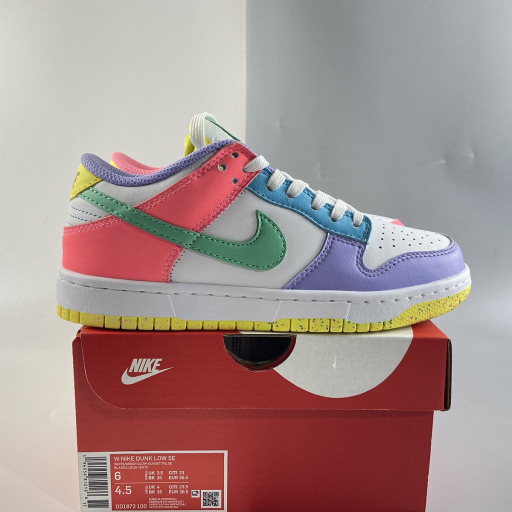 Nike Dunk Low SE “Easter” White/Green Glow-Sunset Pulse For Sale – The ...