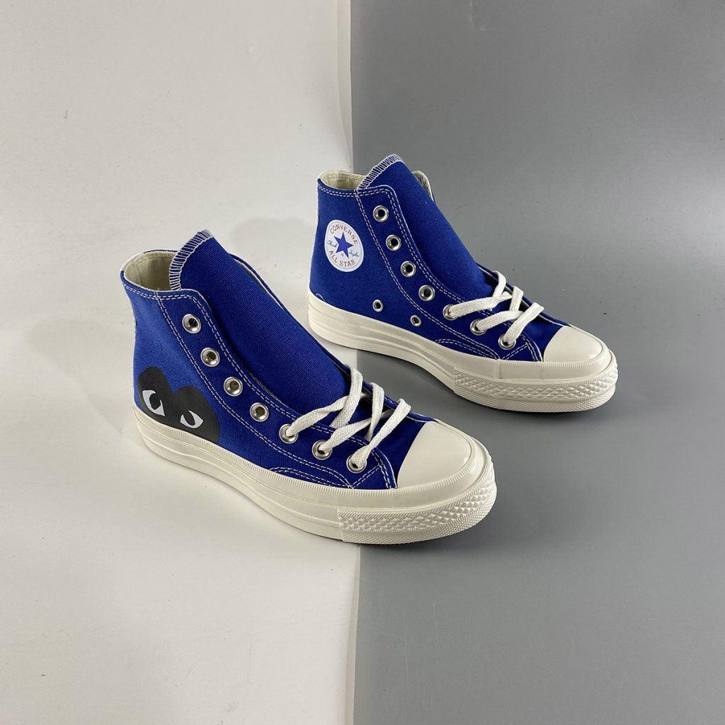 CDG Play x Converse Chuck Taylor All Star 70 Hi Blue Quartz For Sale ...