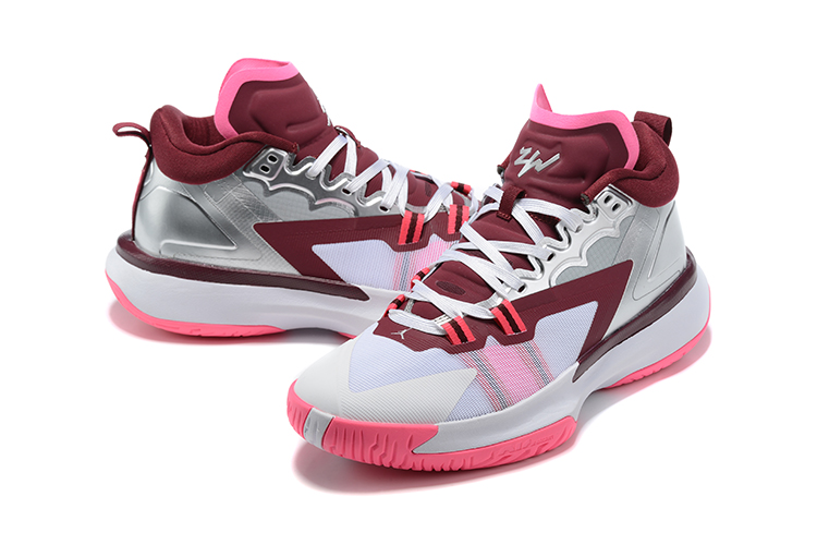 Jordan Zion 1 “Marion” White/Hyper Pink-Dark Beetroot-Metallic Silver ...