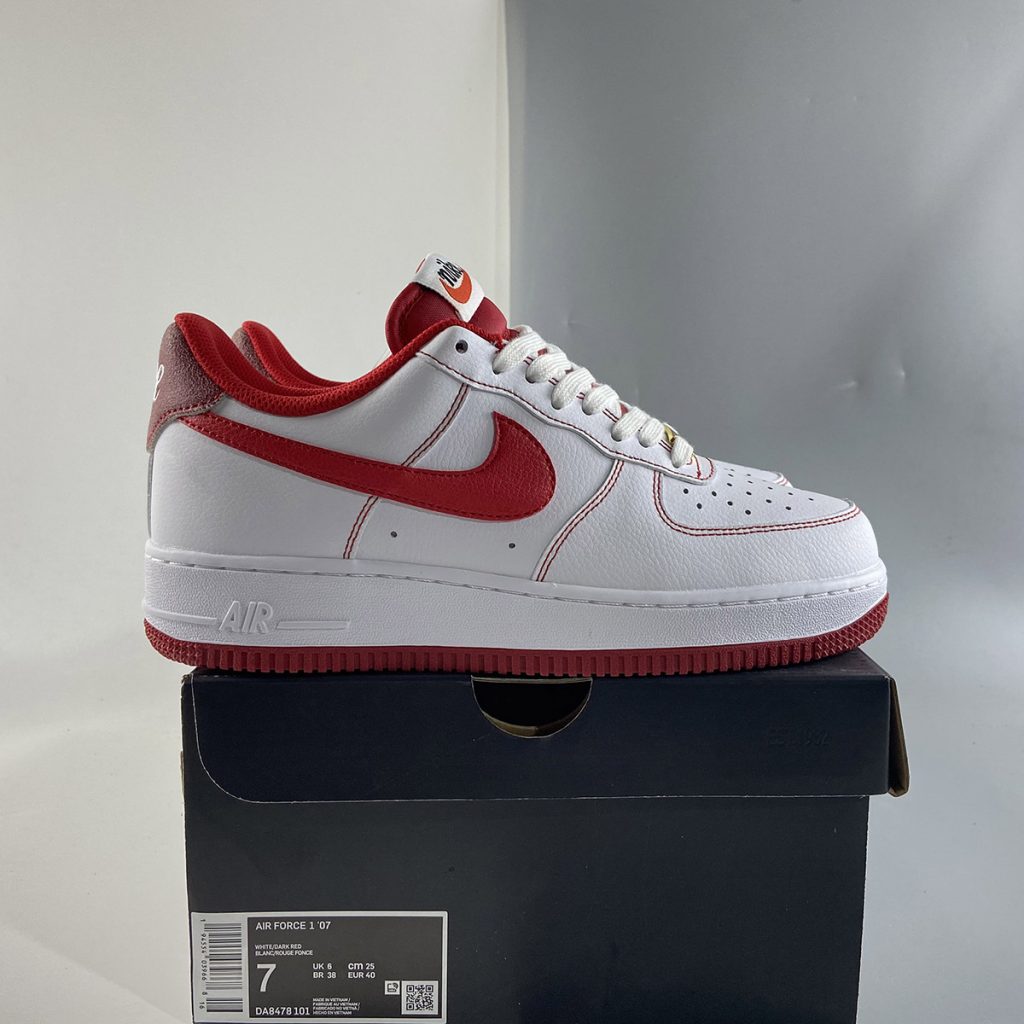 air force 1 white with red bottom