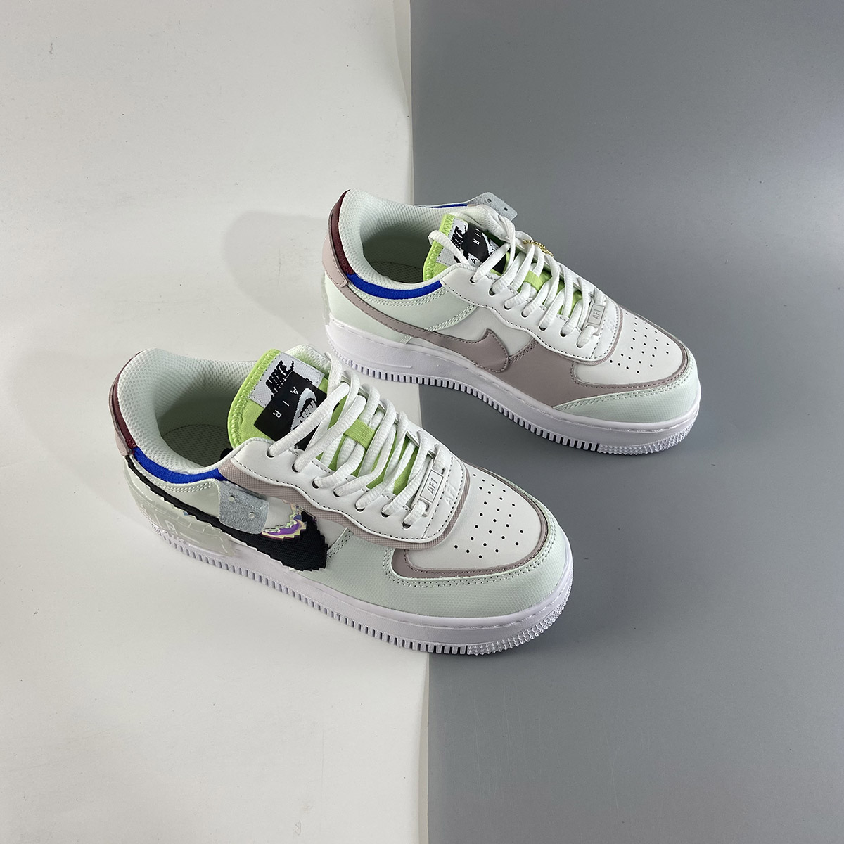 Nike Air Force 1 Shadow Barely Green/White/Platinum Violet/Black For ...