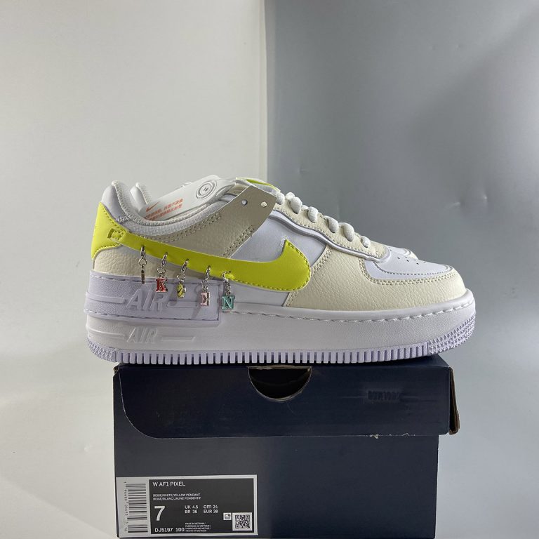 yellow and white nike air force 1