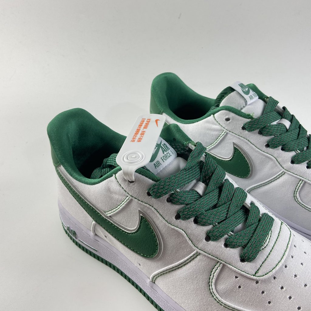 nike air force 1 green and white