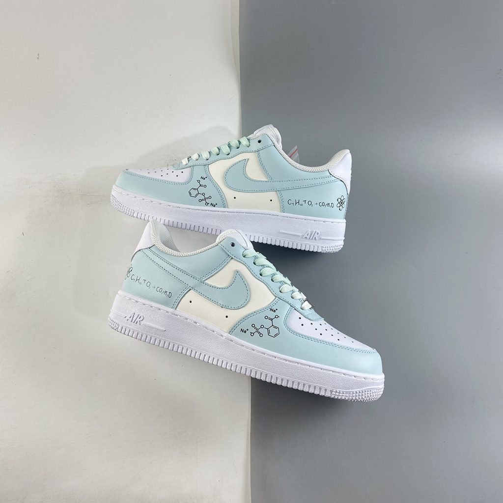 blue and white custom af1