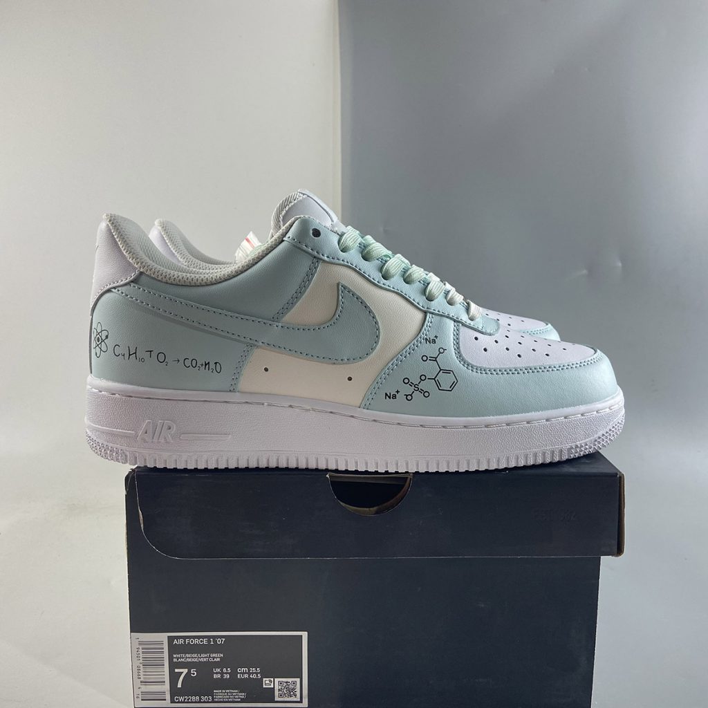 blue and white custom af1