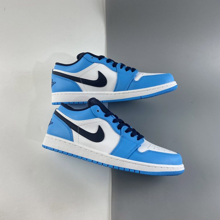 Air Jordan 1 Low “Dark Powder Blue” For Sale – The Sole Line