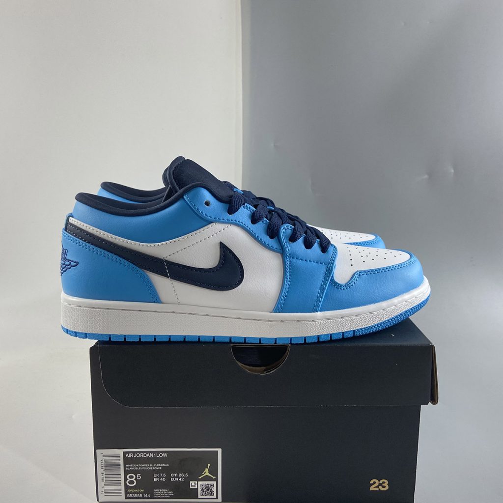 Air Jordan 1 Low “Dark Powder Blue” For Sale – The Sole Line