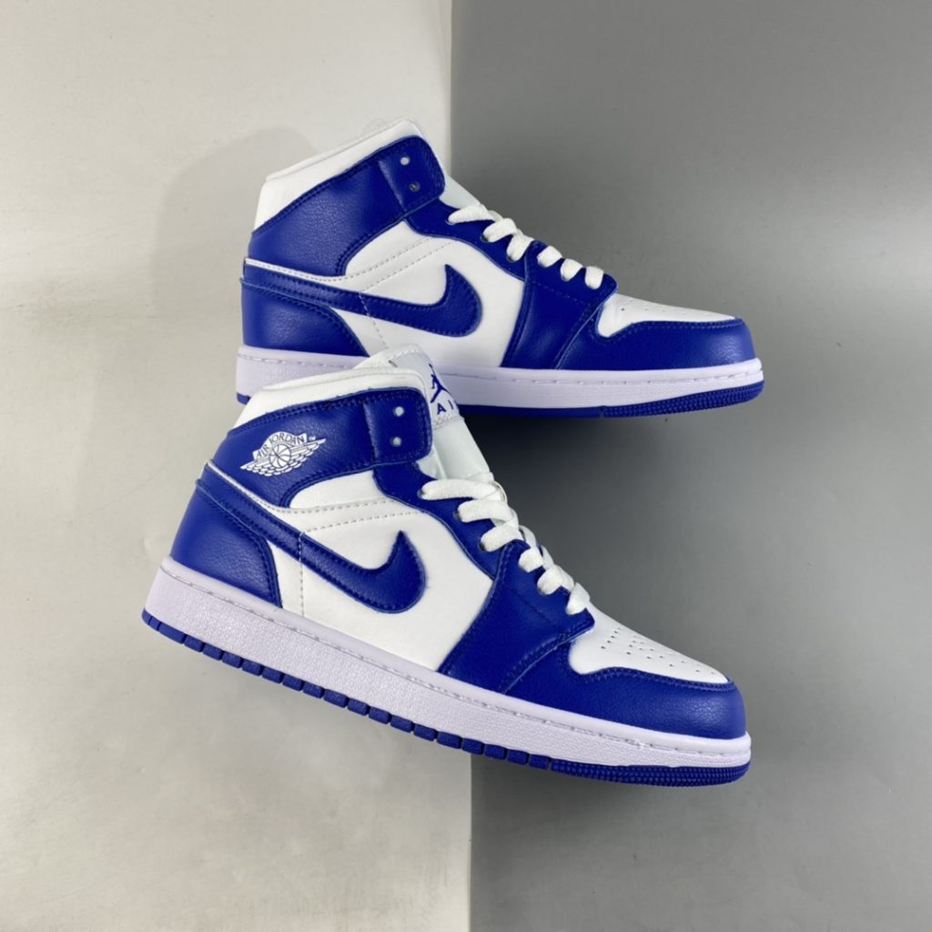 Air Jordan 1 Mid ‘Kentucky’ White/Hyper Royal For Sale – The Sole Line