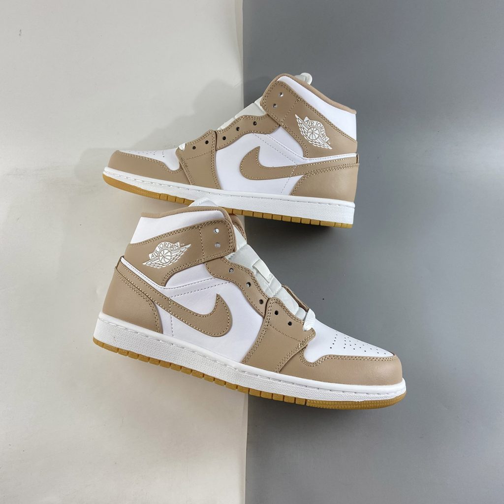 Air Jordan 1 Mid “tan Gum” Hempgum Yellowwhite For Sale The Sole Line 1706