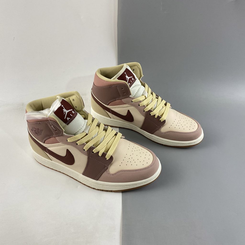 Air Jordan 1 Mid Brown/Tan-Pink DO7440-821 For Sale – The Sole Line