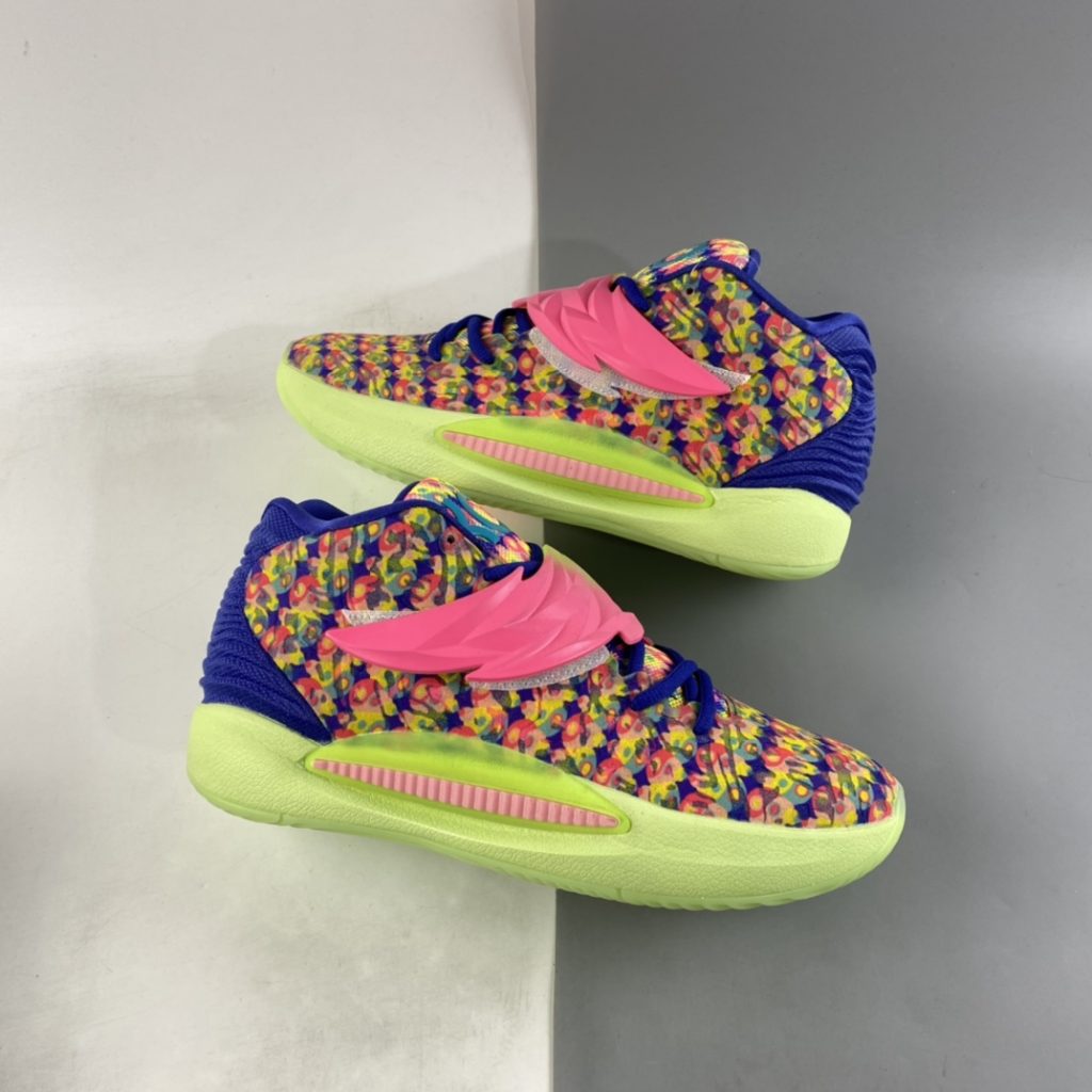 Nike KD 14 ‘Ron English 1’ Lapis/Hyper Pink-Turquoise Blue For Sale ...