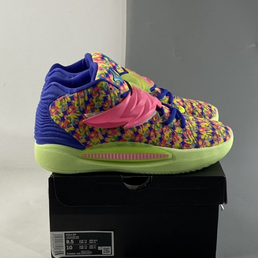 Nike KD 14 ‘Ron English 1’ Lapis/Hyper Pink-Turquoise Blue For Sale ...