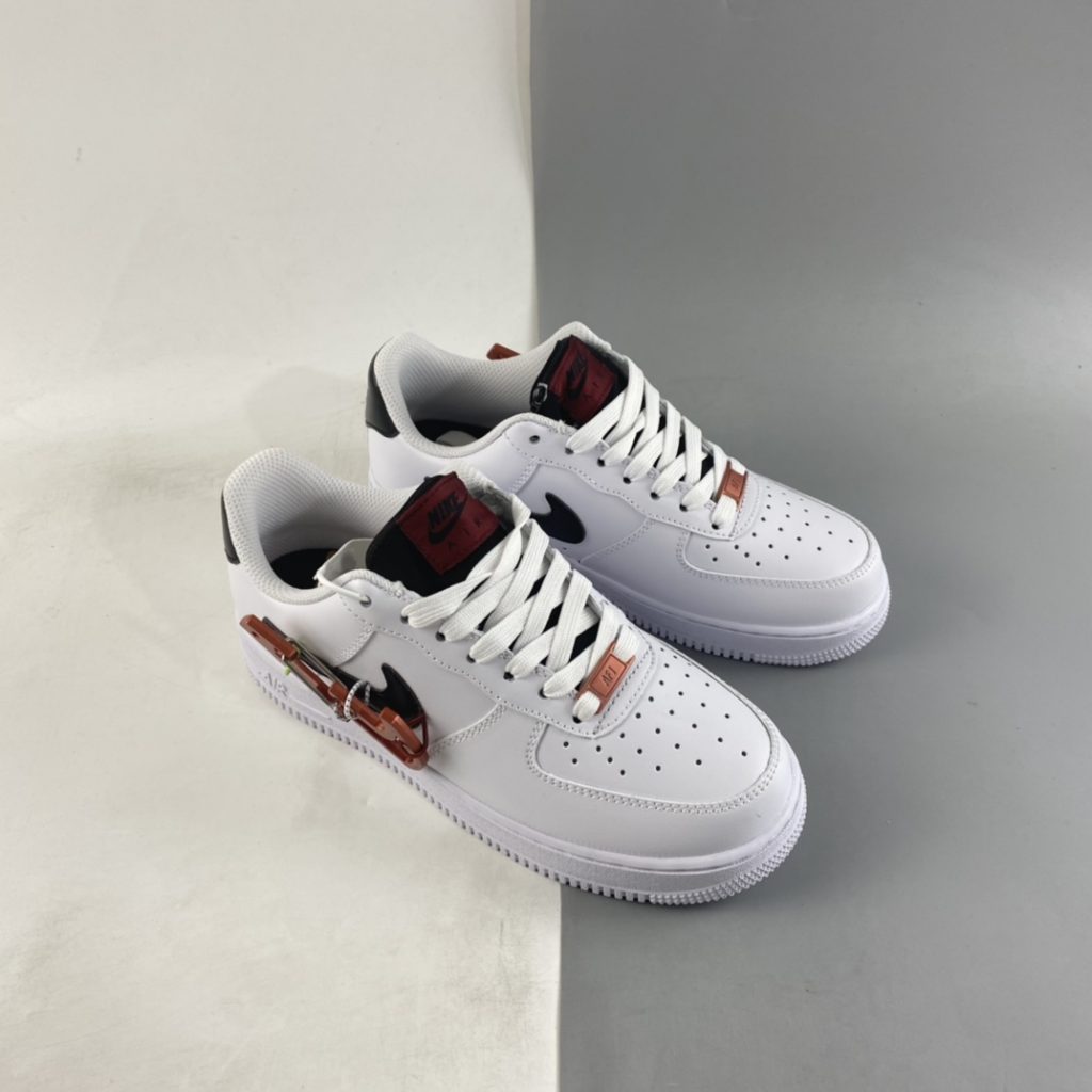Nike Air Force 1 Low “Carabiner Swoosh” White/Black-Red For Sale – The ...