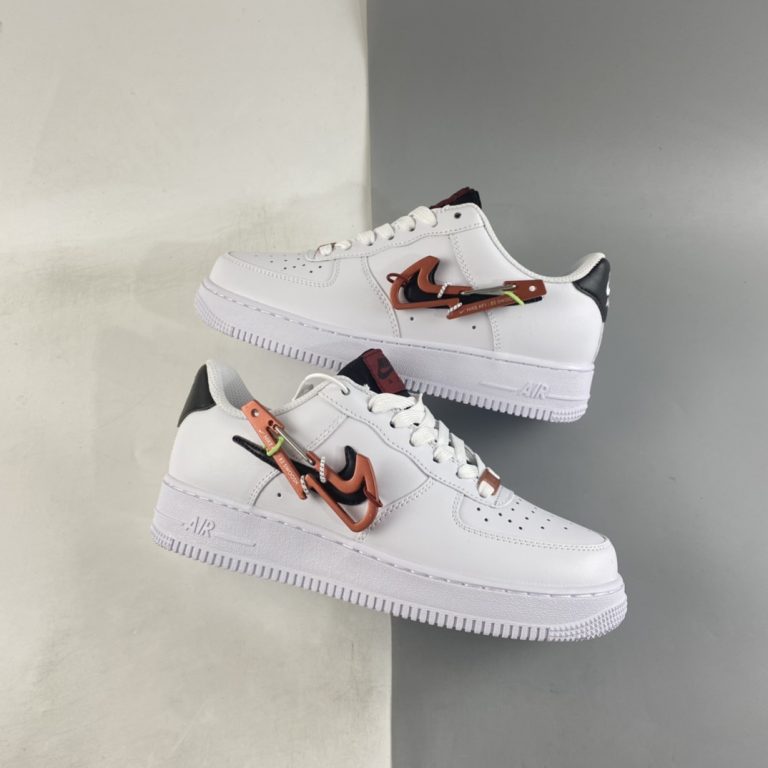 Nike Air Force 1 Low “Carabiner Swoosh” White/Black-Red For Sale – The ...