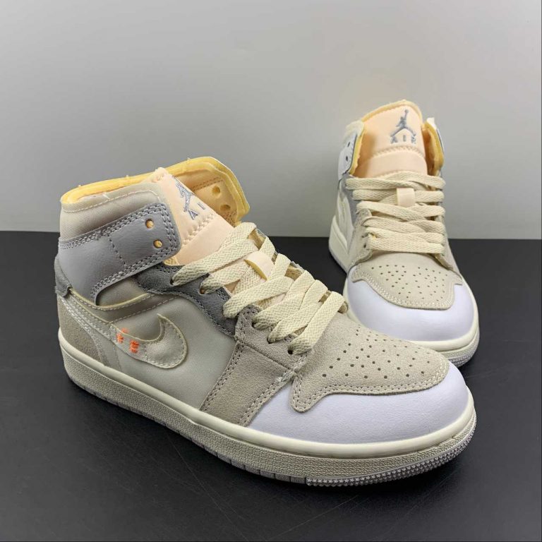 Air Jordan 1 Mid Craft “inside Out” Whiteneutral Grey For Sale The Sole Line 6614