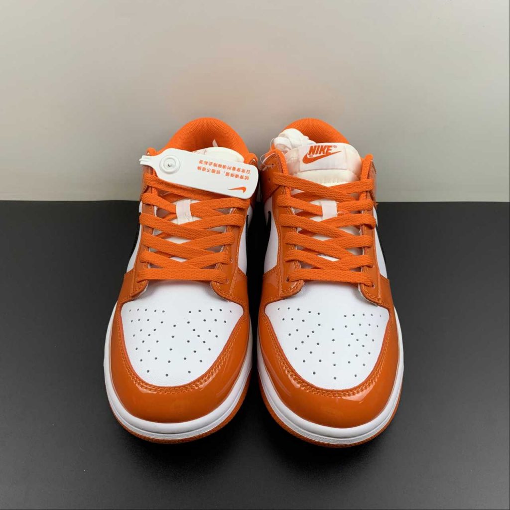 nike dunk low orange white