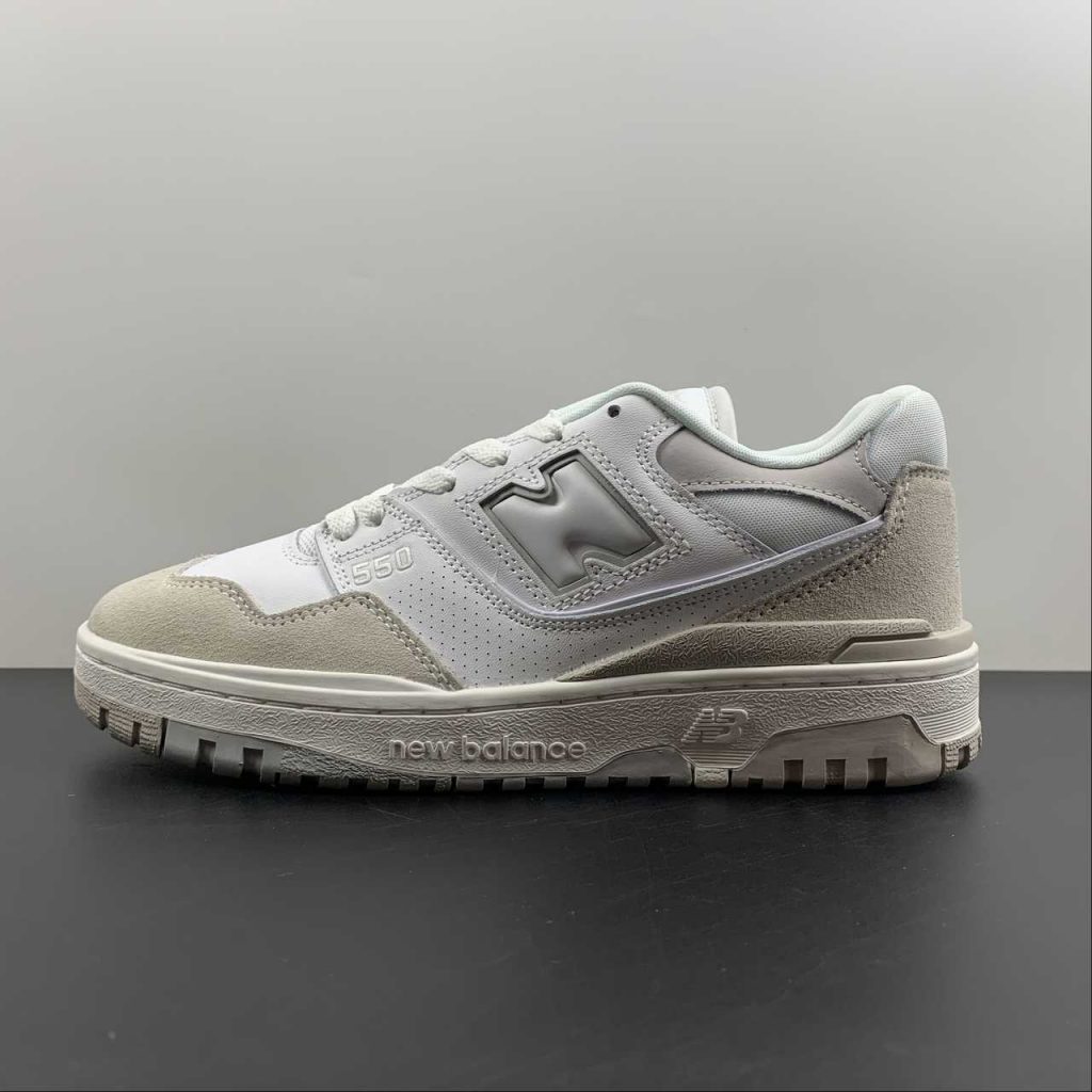 new balance 550 grey white beige women's